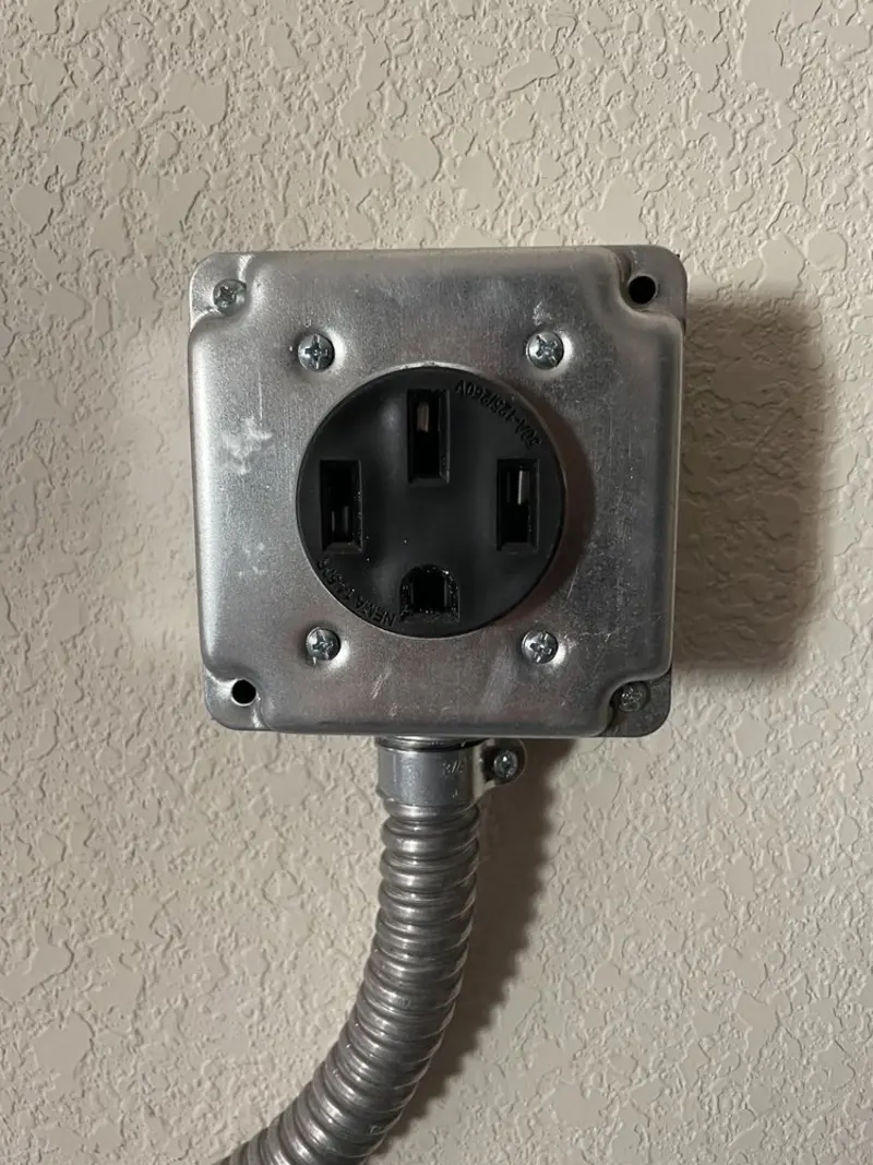 NEMA 14-50 outlet installed for Electrical Panel Upgrade in Holiday