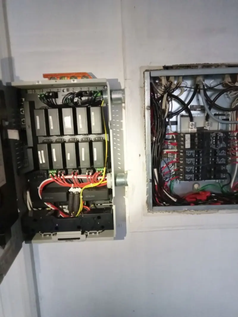 Electrical panel upgrade completed for Security Camera Wiring in Holiday